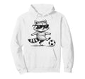 Raccoon Soccer Player Sunglasses Hoodie - Casual Everyday Wear Men Women - T-Shirt, Sweatshirt, Hoodie