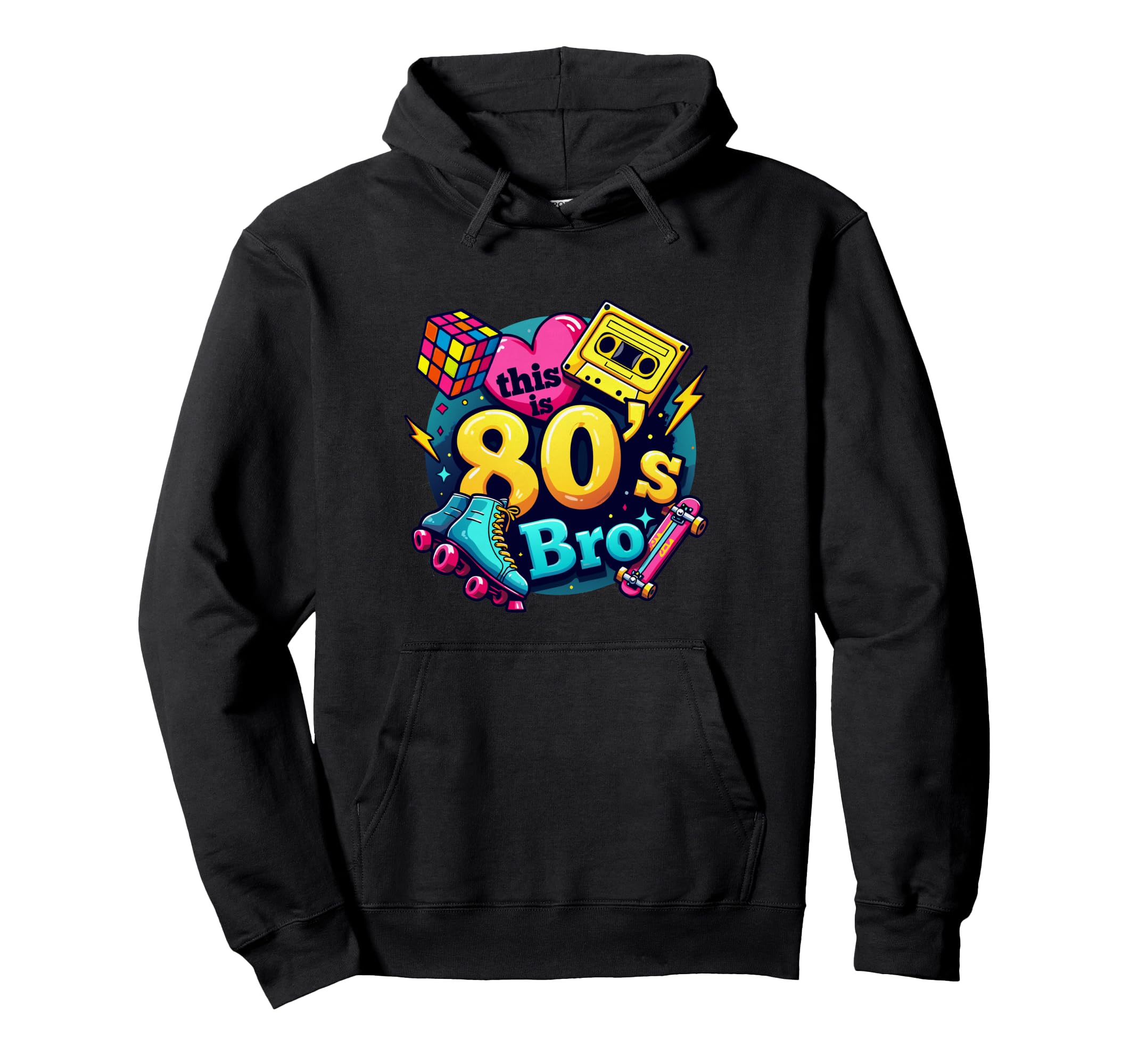 This 80S Bro Cassette Roller Skates Hoodie - Novelty Apparel Men Women - T-Shirt, Sweatshirt, Hoodie