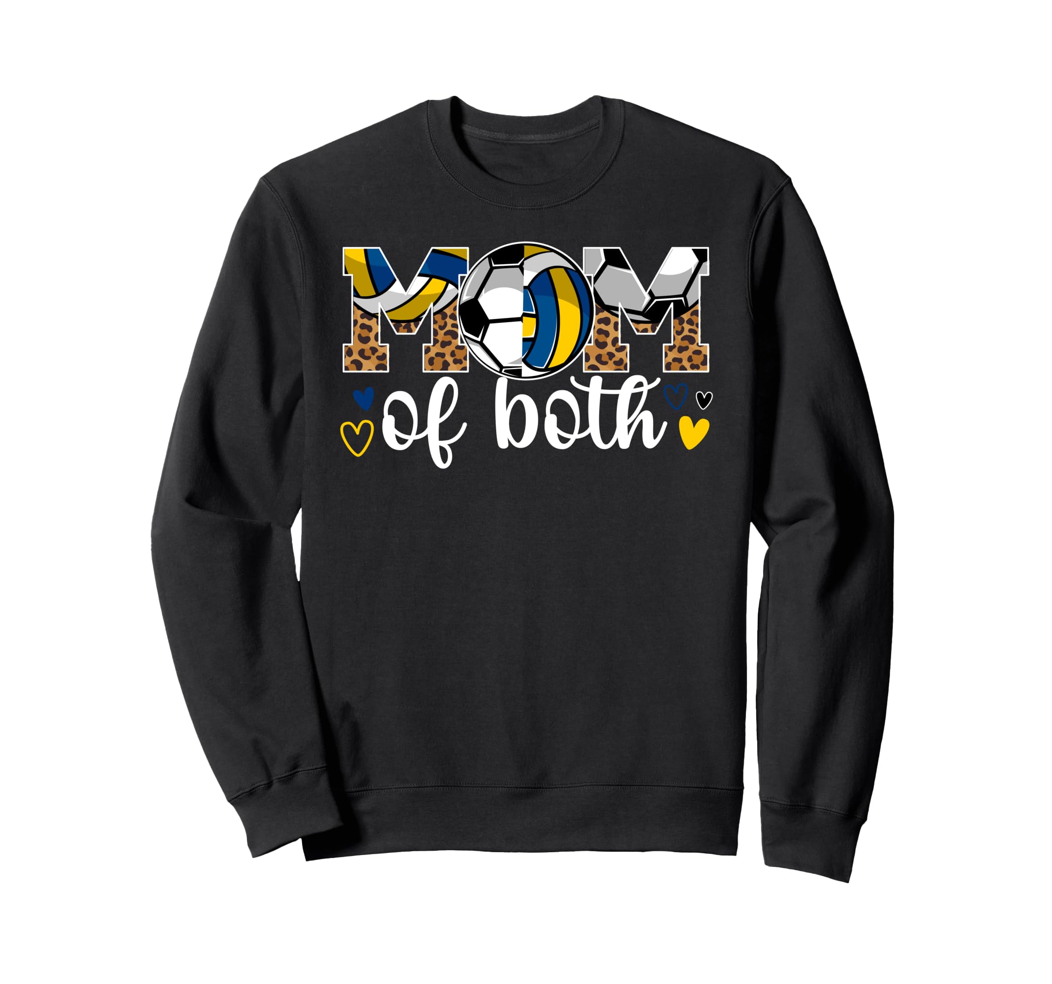 Mom Both Leopard Soccer Volleyball Sweatshirt - Novelty Apparel Men Women - T-Shirt, Sweatshirt, Hoodie