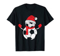 Funny Santa Hat Snowman Soccer Player T-Shirt - Aesthetic Graphic Unisex - T-Shirt, Sweatshirt, Hoodie