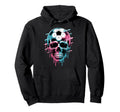 Skeleton Soccer Ice Cream Drip Game Hoodie - Graphic Print Men Women - T-Shirt, Sweatshirt, Hoodie