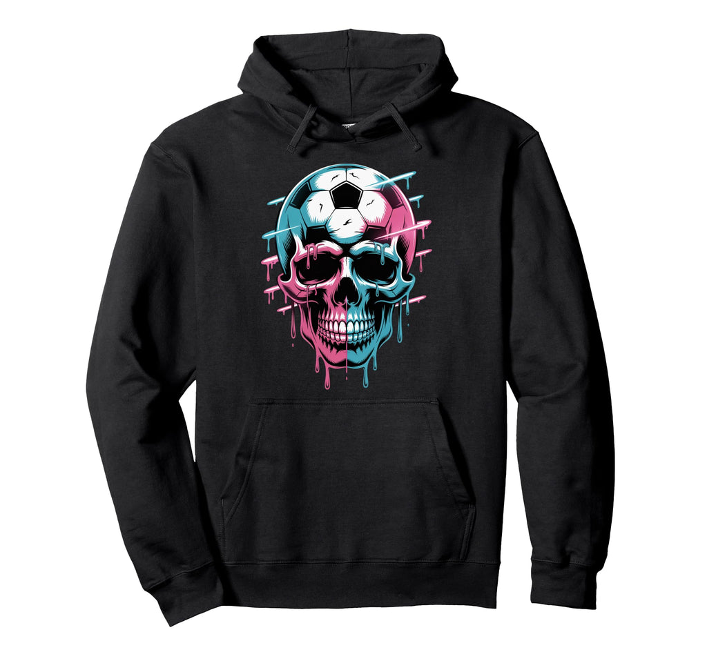 Skeleton Soccer Ice Cream Drip Hoodie - Casual Everyday Wear for Adults - T-Shirt, Sweatshirt, Hoodie