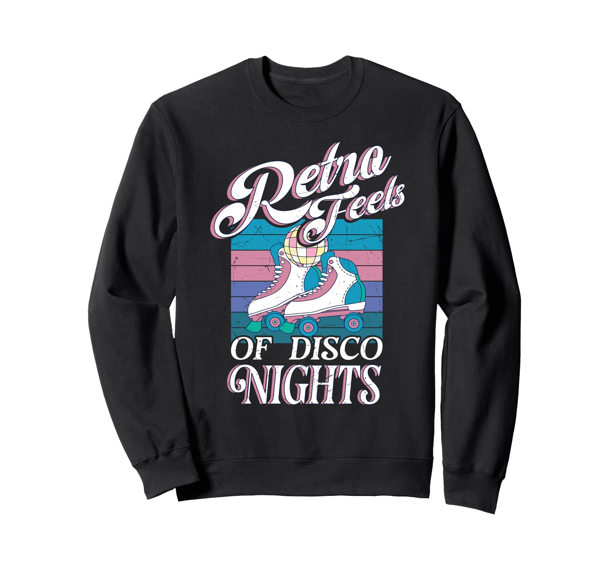 Roller Skating Roller Skates Disco Sweatshirt - Unique Graphic for Adults - T-Shirt, Sweatshirt, Hoodie