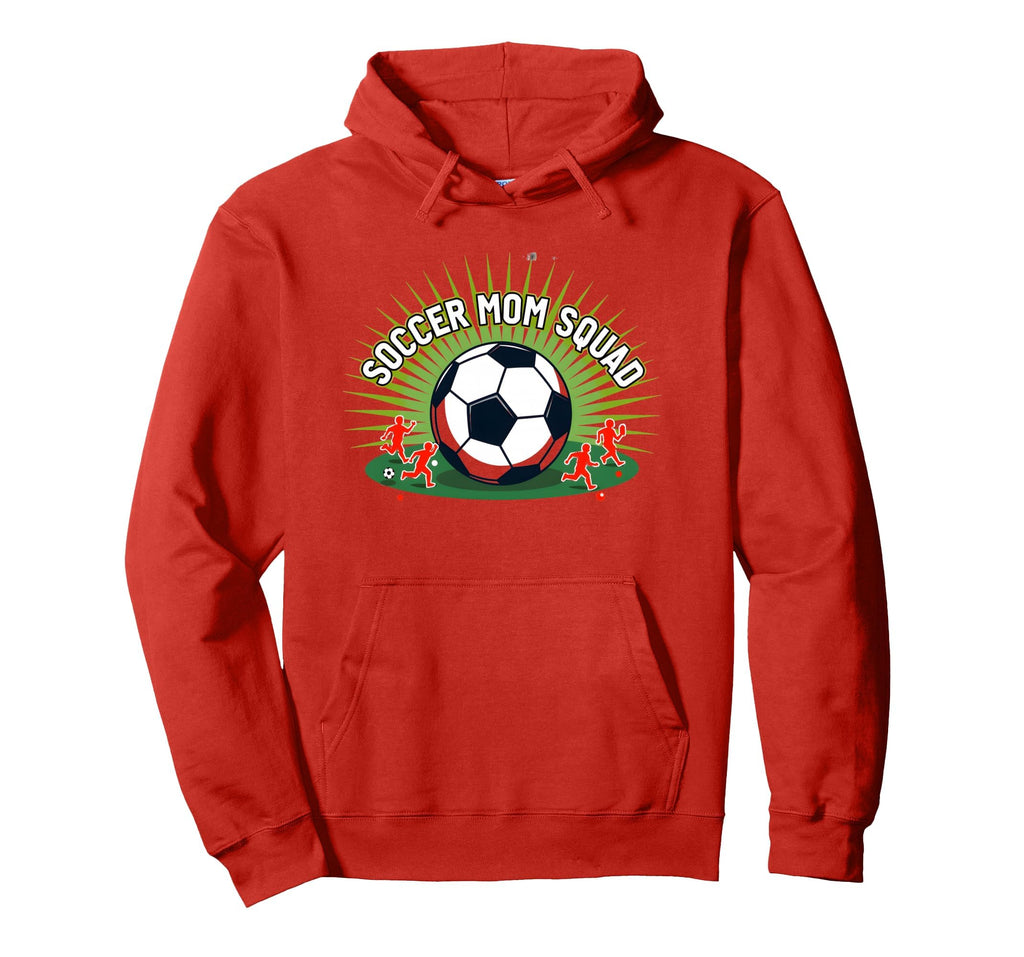 Soccer Mom Squad Sporty Parent Team Hoodie - Trendy Graphic Men Women - T-Shirt, Sweatshirt, Hoodie