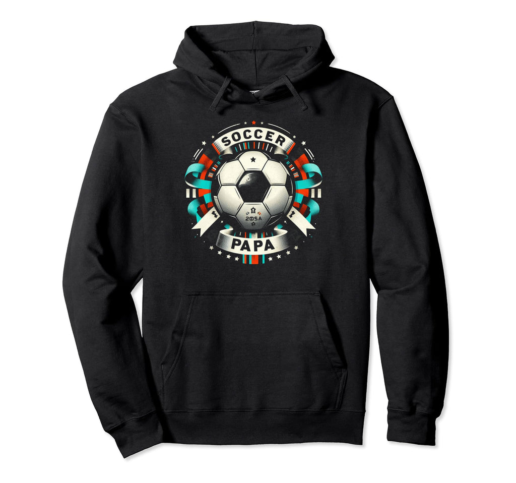 Soccer Papa Family Matching Dad Fathers Hoodie - Unique Graphic for Adults - T-Shirt, Sweatshirt, Hoodie