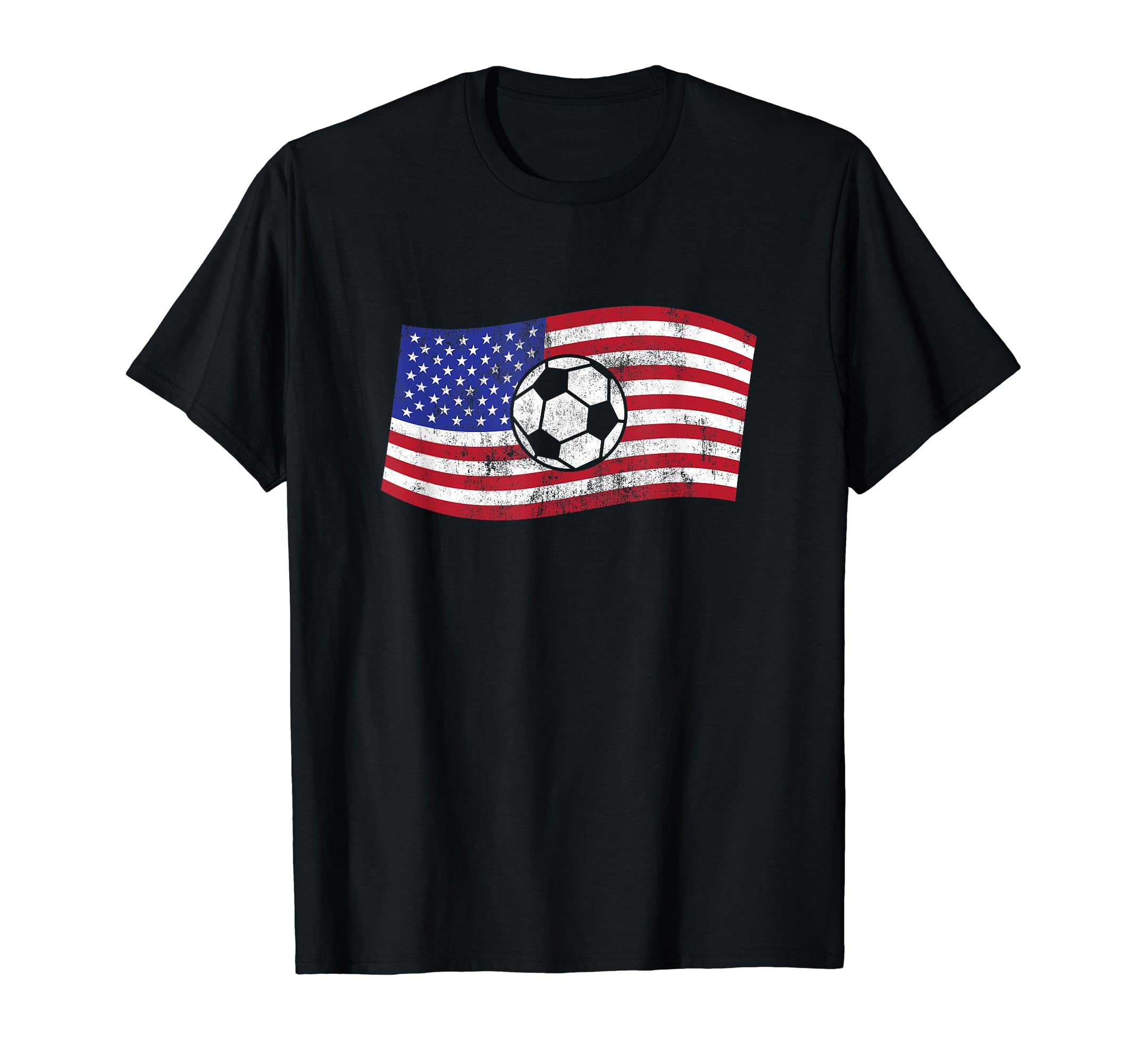 American Flag Patriotic Soccer Player T-Shirt - Fun Novelty Design Unisex - T-Shirt, Sweatshirt, Hoodie