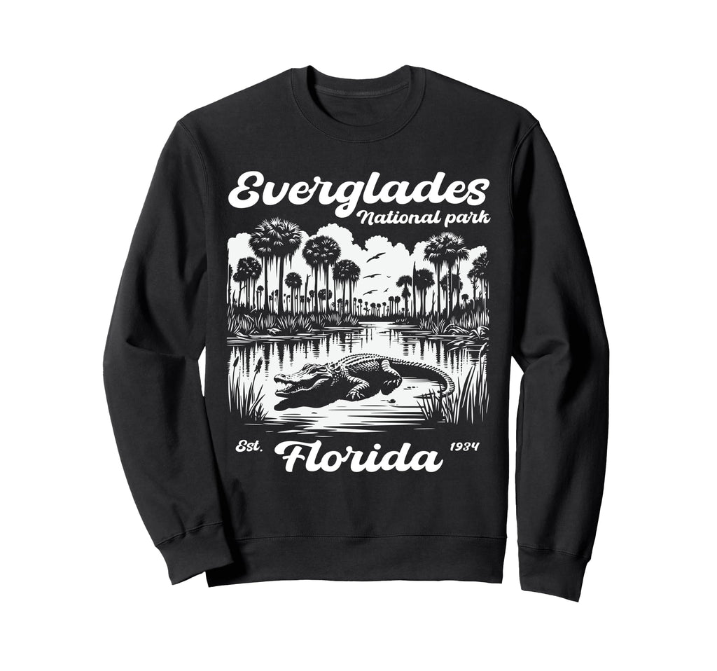 Everglades National Park Alligators Sweatshirt - Graphic Print for Adults - T-Shirt, Sweatshirt, Hoodie