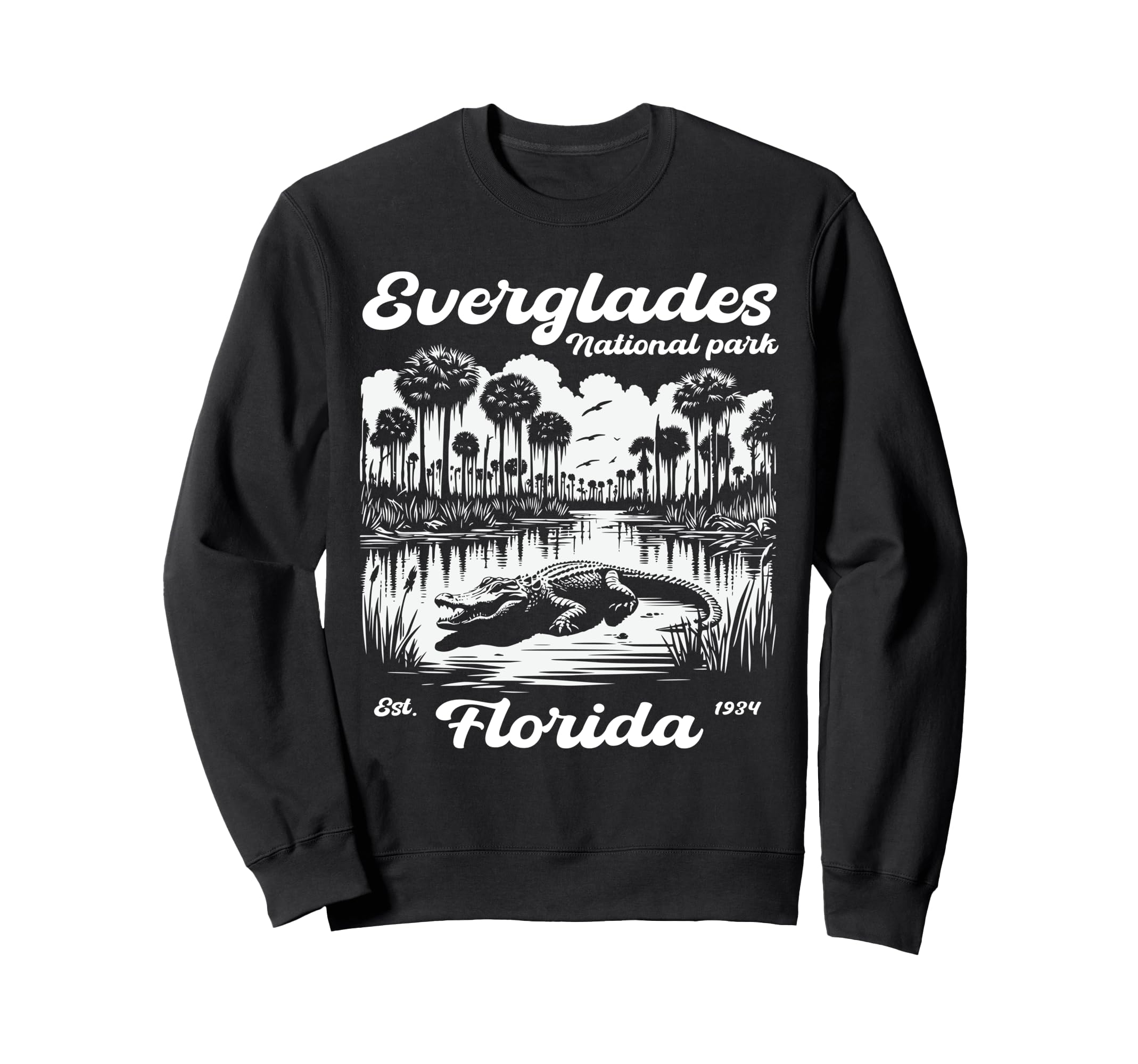 Everglades National Park Alligators Sweatshirt - Graphic Print for Adults - T-Shirt, Sweatshirt, Hoodie