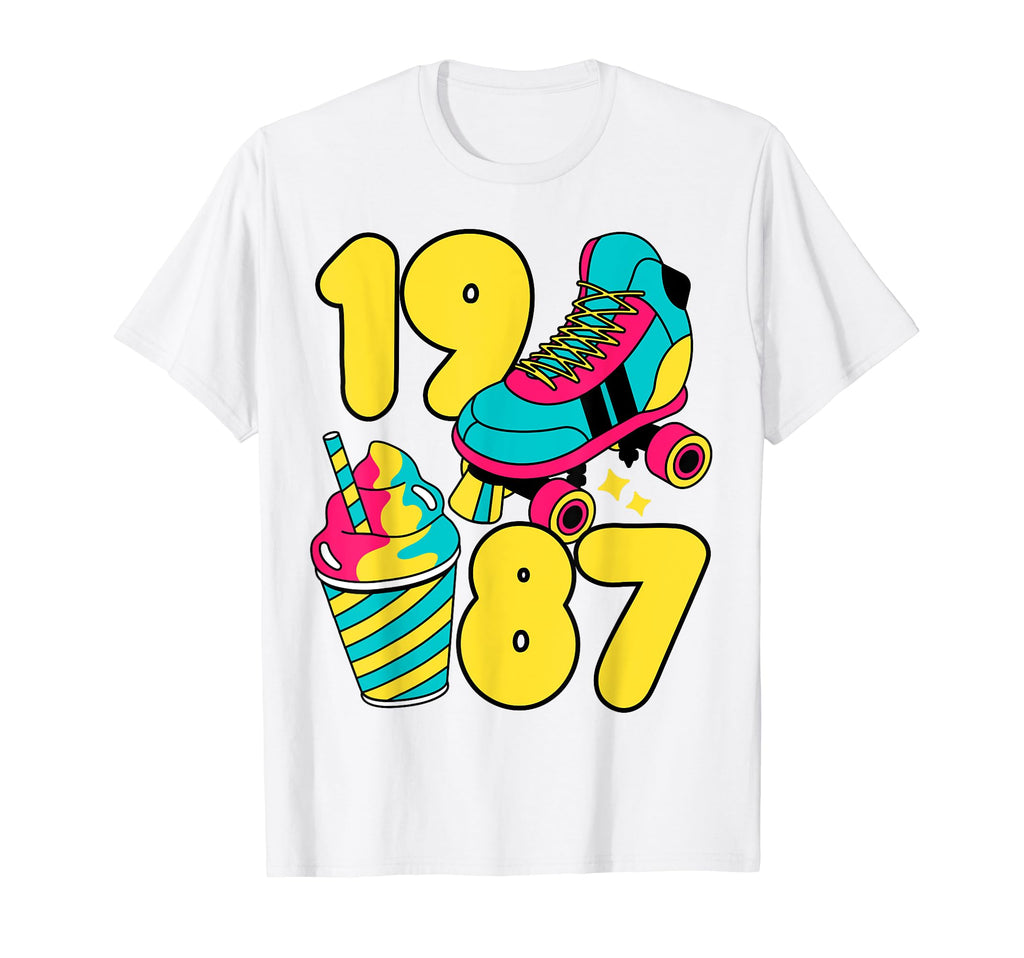 1987 Roller Skates Sweet Treats T-Shirt - Fun Novelty Design Men Women - T-Shirt, Sweatshirt, Hoodie
