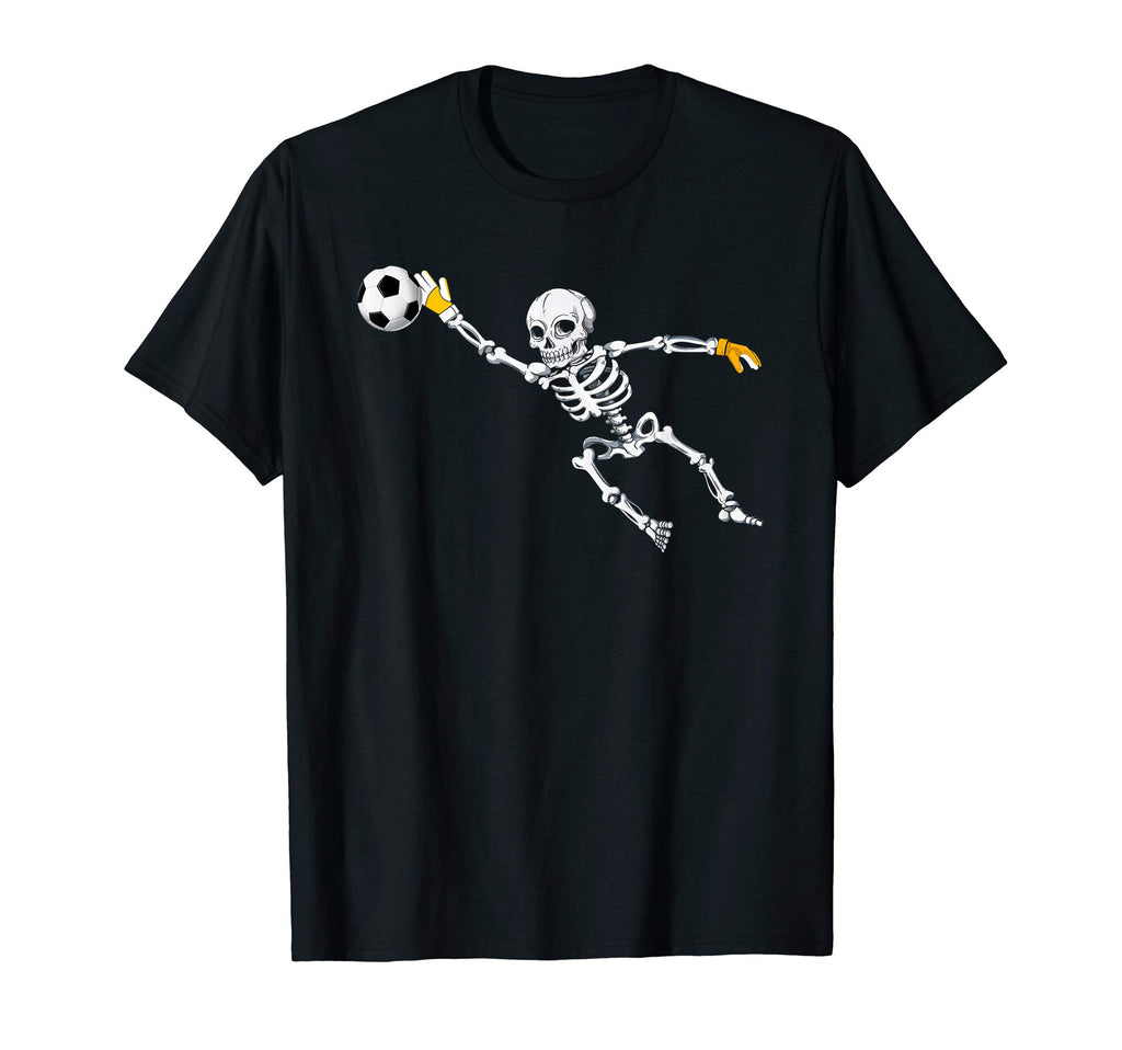 Skeleton Soccer Goalkeeper Halloween T-Shirt - Minimalist Print for Adults - T-Shirt, Sweatshirt, Hoodie