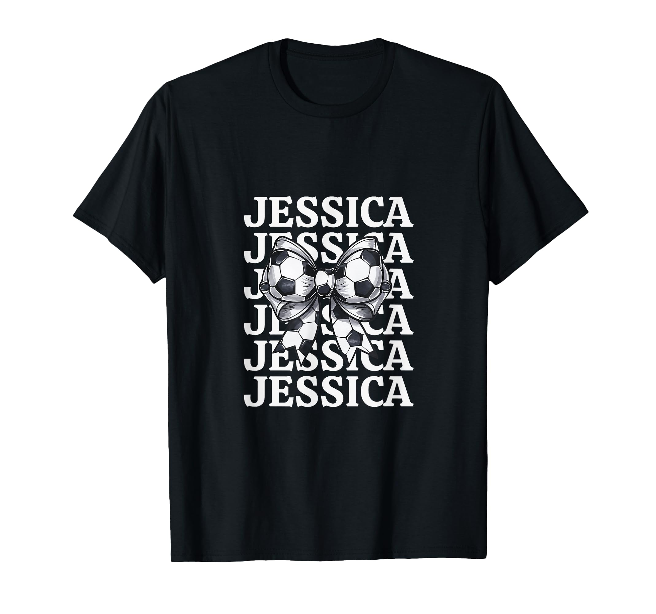 Jessica Personalized Coquette Soccer T-Shirt - Unique Graphic Men Women - T-Shirt, Sweatshirt, Hoodie