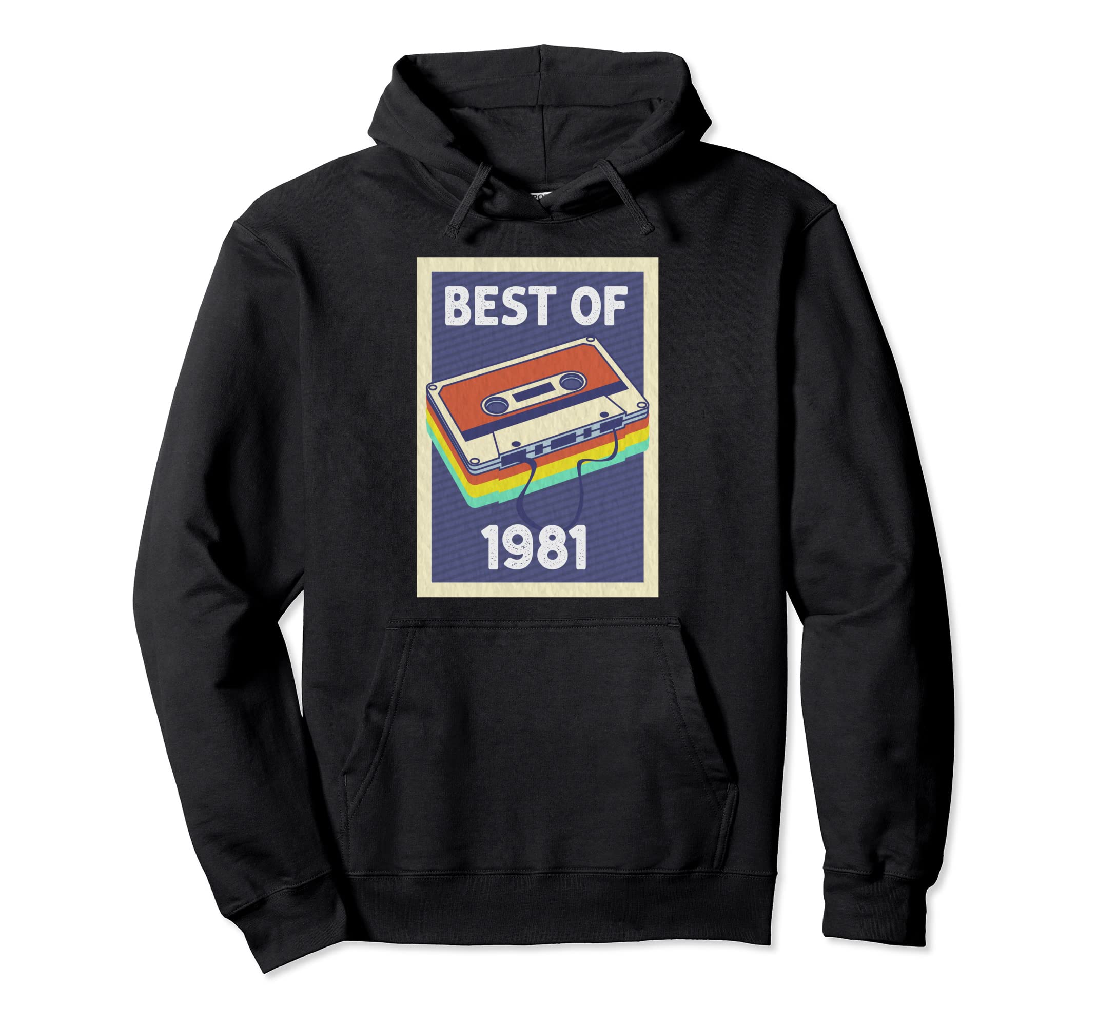 39Th Birthday Gift Best 1981 Cassette Tape Hoodie - Unique Graphic Unisex - T-Shirt, Sweatshirt, Hoodie