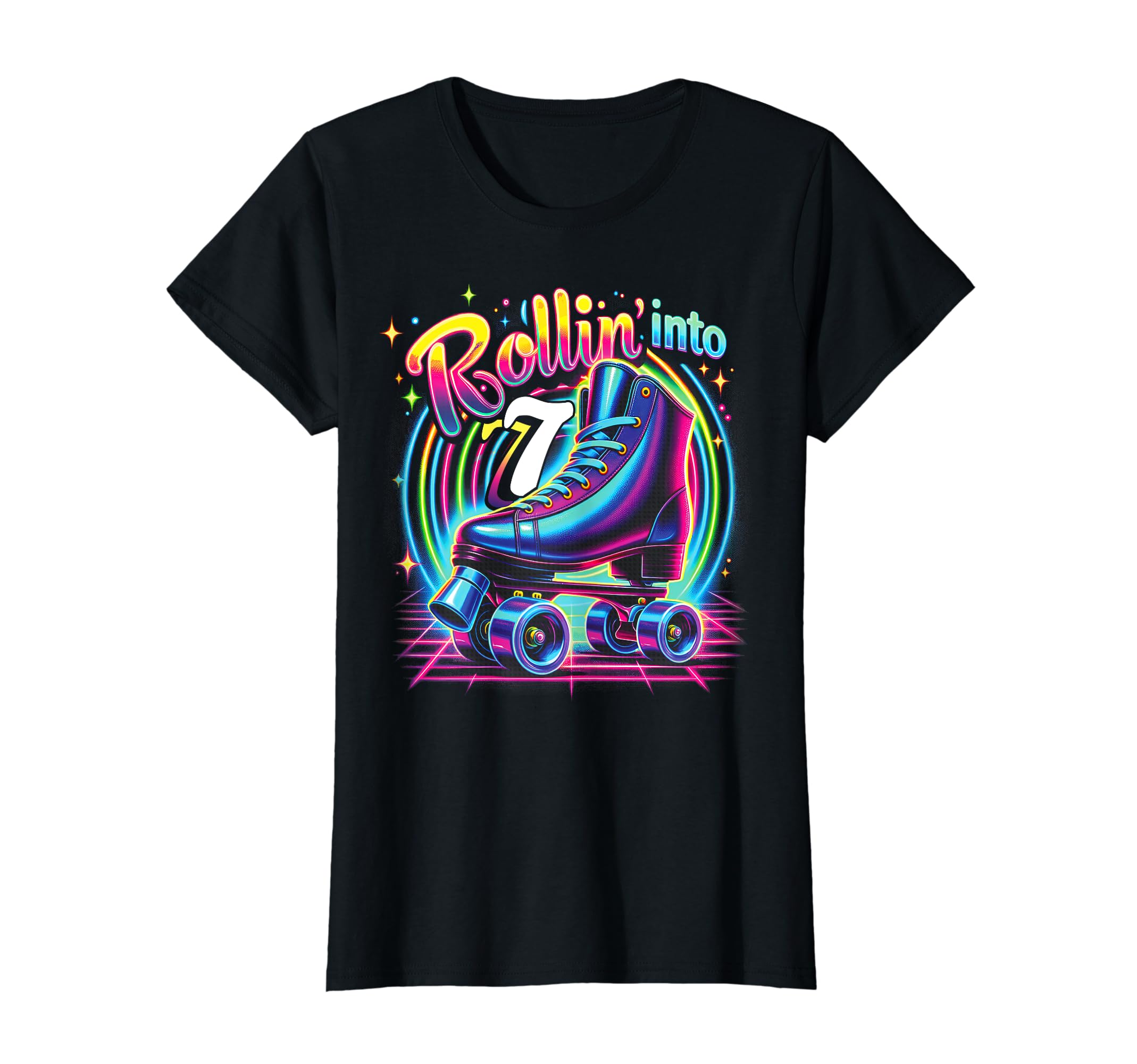 Roller Skate 7Th Birthday Seven Skating T-Shirt - Novelty Apparel Men Women - T-Shirt, Sweatshirt, Hoodie