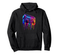 Dripping Paint Boombox Old School Hoodie - Casual Everyday Wear for Adults - T-Shirt, Sweatshirt, Hoodie