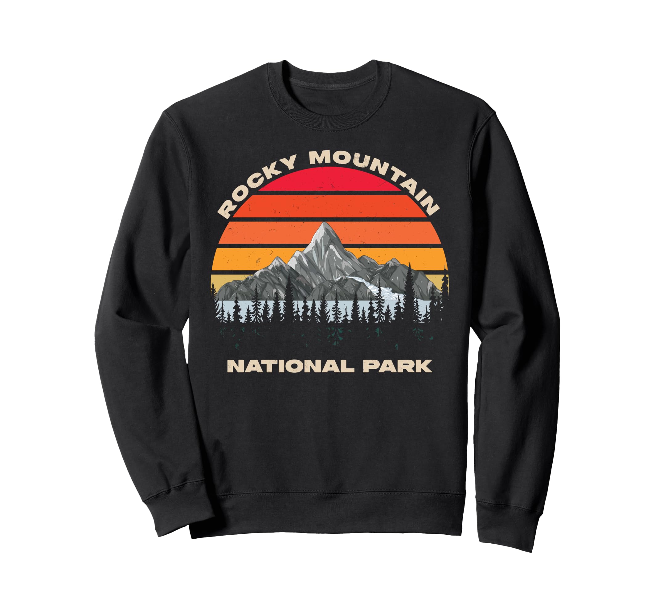 Rocky Mountain National Park Hiking Sweatshirt - Graphic Print for Adults - T-Shirt, Sweatshirt, Hoodie