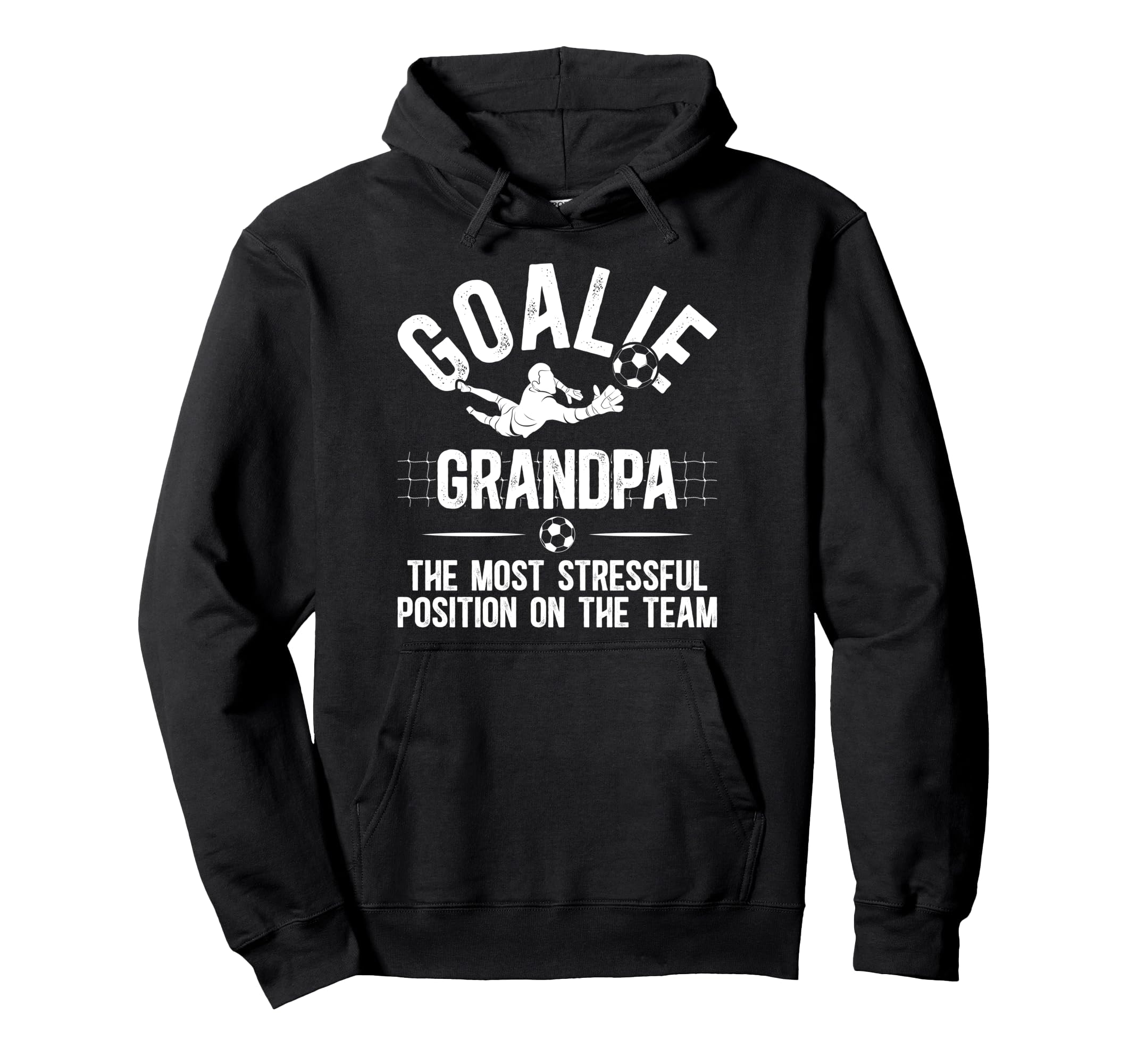 Funny Soccer Goalie Grandpa Soccer Hoodie - Minimalist Print Men Women - T-Shirt, Sweatshirt, Hoodie