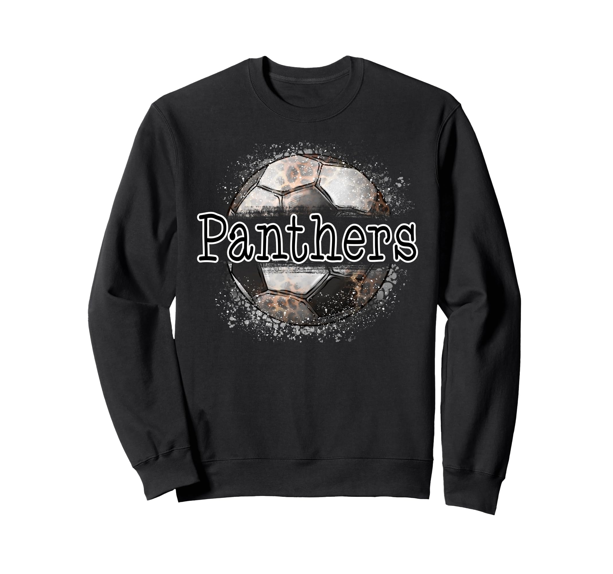 Panthers Soccer Leopard Splatter Game Sweatshirt - Graphic Print Unisex - T-Shirt, Sweatshirt, Hoodie