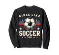 Like Soccer Too Soccer Lovers Sweatshirt - Minimalist Print for Adults - T-Shirt, Sweatshirt, Hoodie