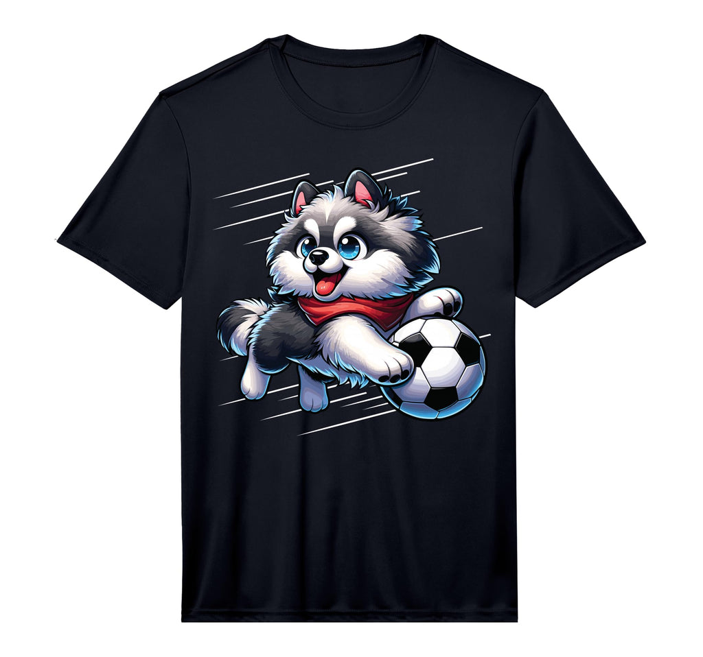Pomsky Playing Soccer Pomsky T-Shirt - Minimalist Print Men Women - T-Shirt, Sweatshirt, Hoodie