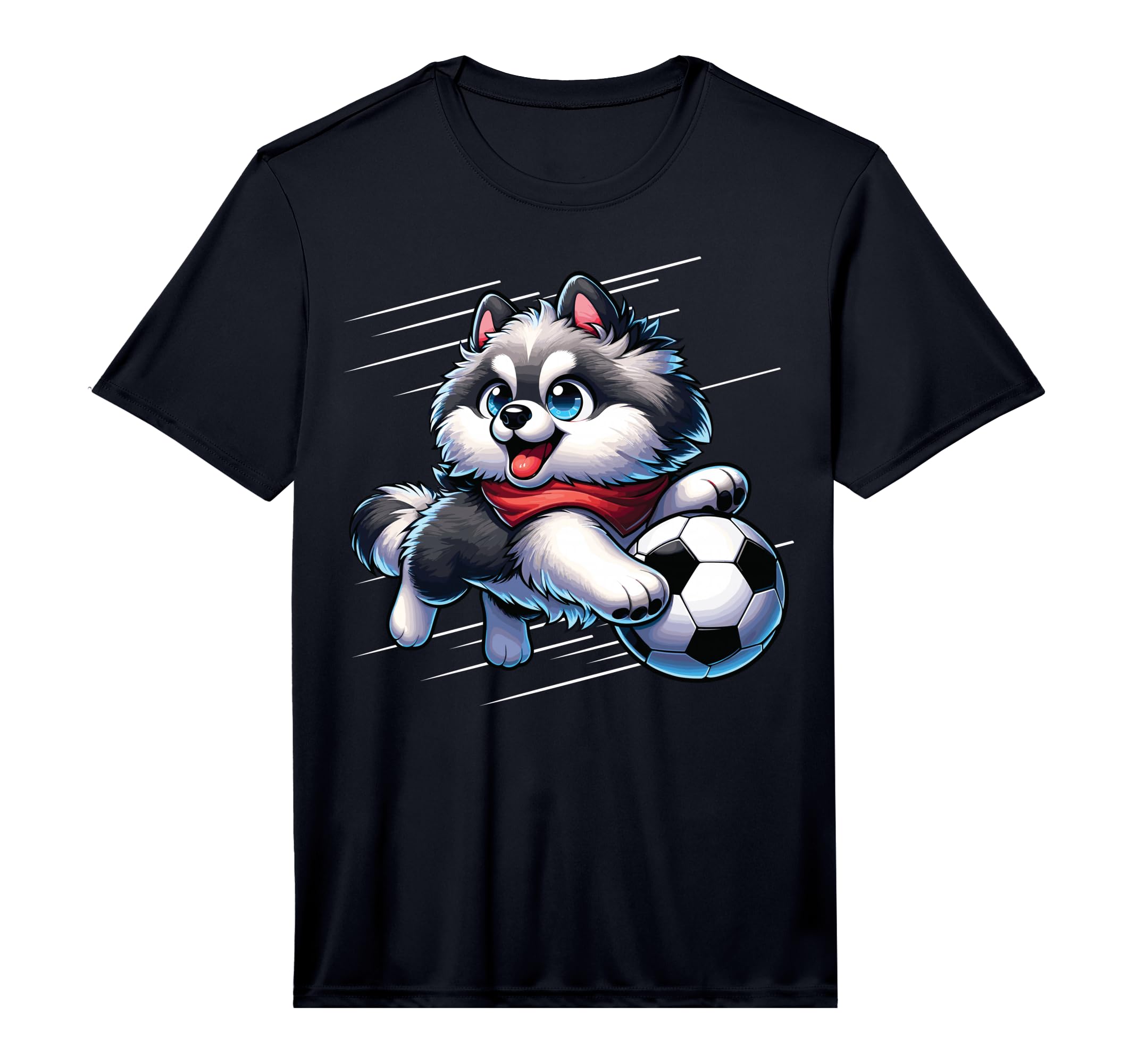 Pomsky Playing Soccer Pomsky T-Shirt - Novelty Apparel Men Women - T-Shirt, Sweatshirt, Hoodie