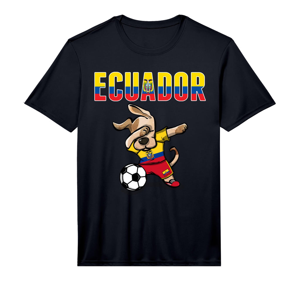 Dabbing Dog Ecuador Soccer Fans Jersey T-Shirt - Trendy Graphic Unisex - T-Shirt, Sweatshirt, Hoodie