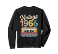 Born 1966 Cassette Tape 60Th Birthday Sweatshirt - Minimalist Print Unisex - T-Shirt, Sweatshirt, Hoodie