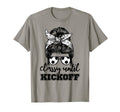 Messy Bun Classy Until Kickoff Soccer T-Shirt - Minimalist Print Unisex - T-Shirt, Sweatshirt, Hoodie