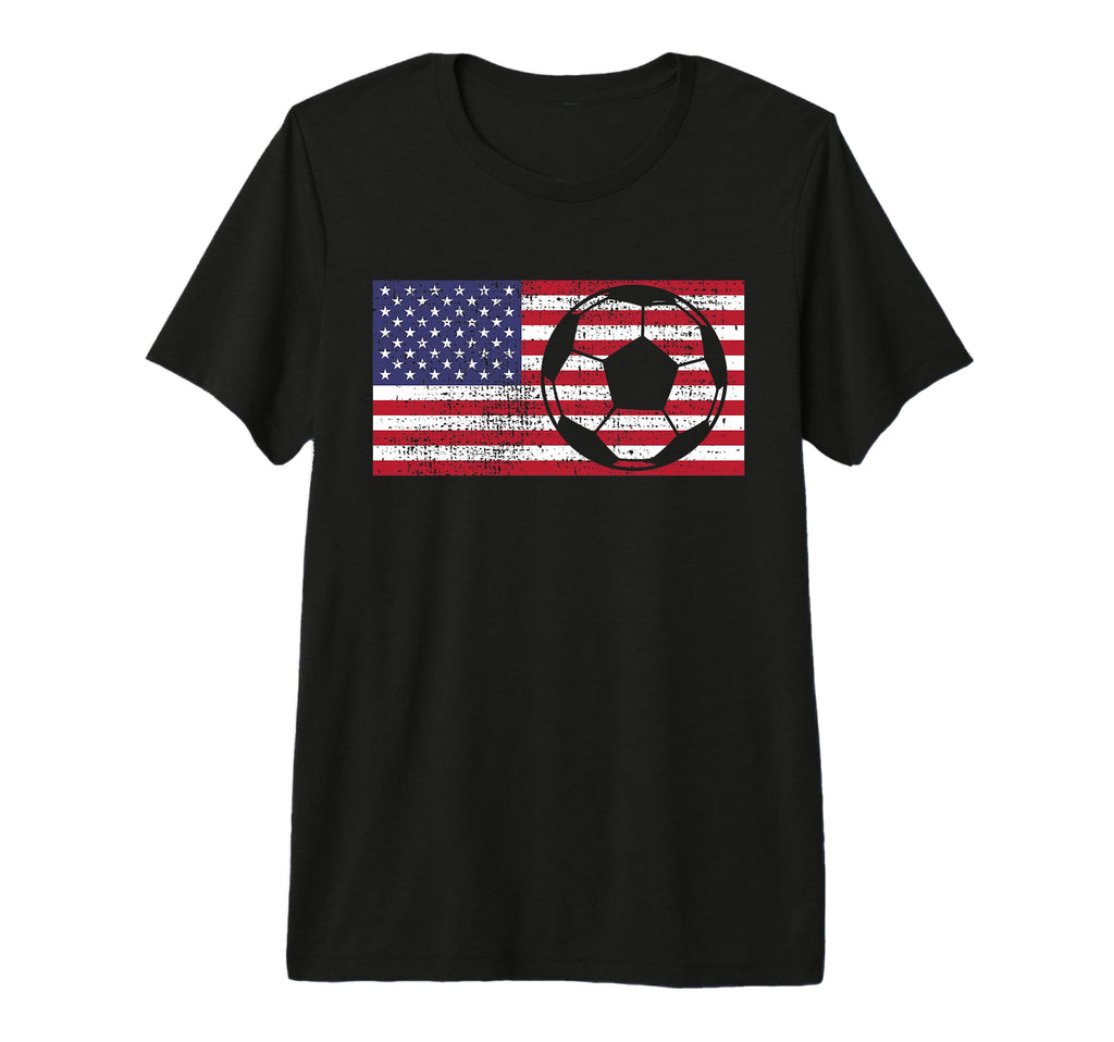 Soccer Usa Flag Goalie Ball Gift Sports T-Shirt - Minimalist Print Unisex - T-Shirt, Sweatshirt, Hoodie
