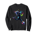Colorful Neon Soccer Art Splash Sweatshirt - Novelty Apparel for Adults - T-Shirt, Sweatshirt, Hoodie