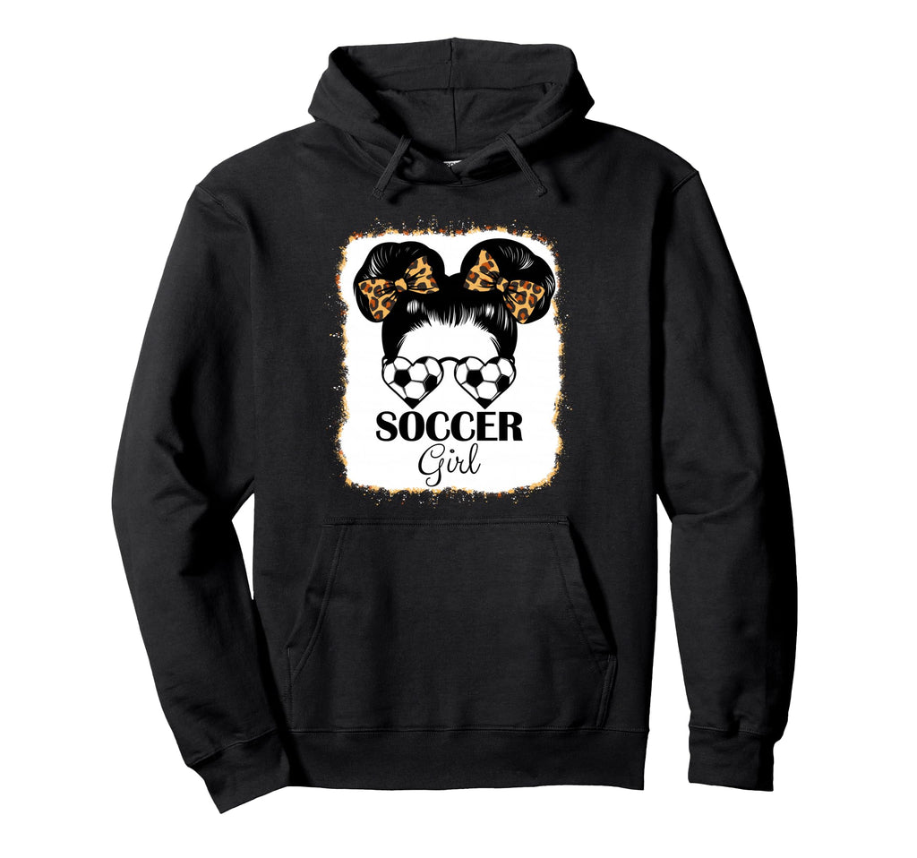 Soccer Bleached Leopard Soccer Lover Hoodie - Aesthetic Graphic Men Women - T-Shirt, Sweatshirt, Hoodie