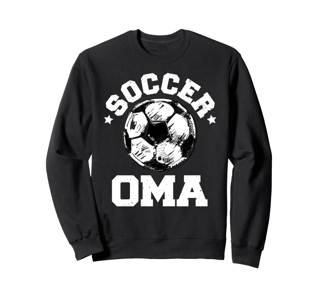 Soccer Oma Soccer Ball Distressed Sweatshirt - Unique Graphic for Adults - T-Shirt, Sweatshirt, Hoodie