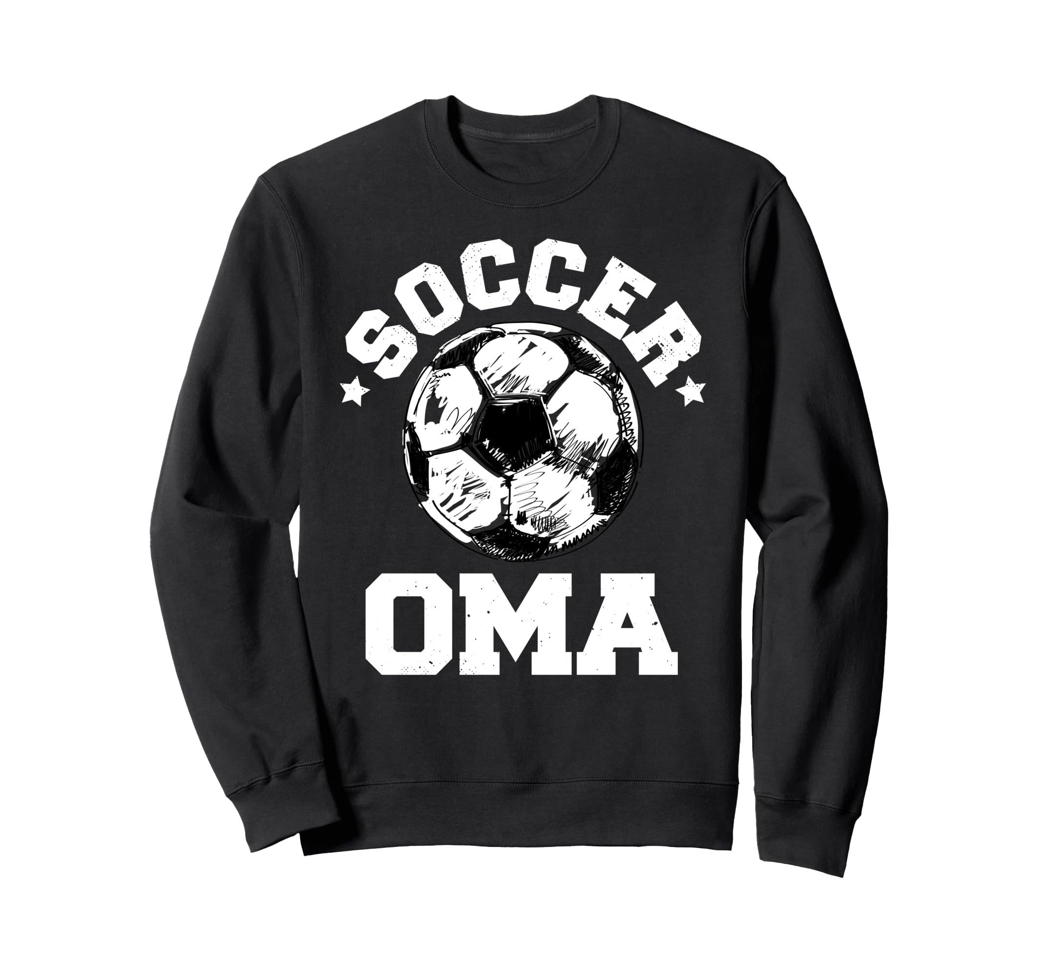 Soccer Oma Soccer Ball Distressed Sweatshirt - Unique Graphic for Adults - T-Shirt, Sweatshirt, Hoodie