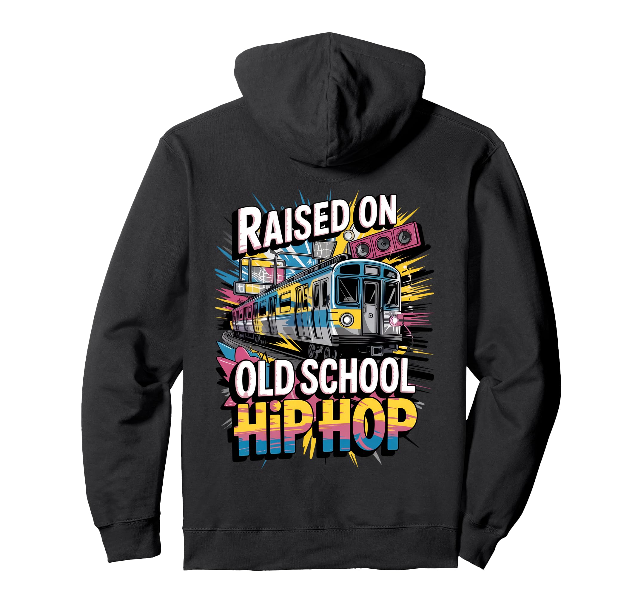 Raised Old School Hip Hop Cassette Hoodie - Streetwear Style Men Women - T-Shirt, Sweatshirt, Hoodie