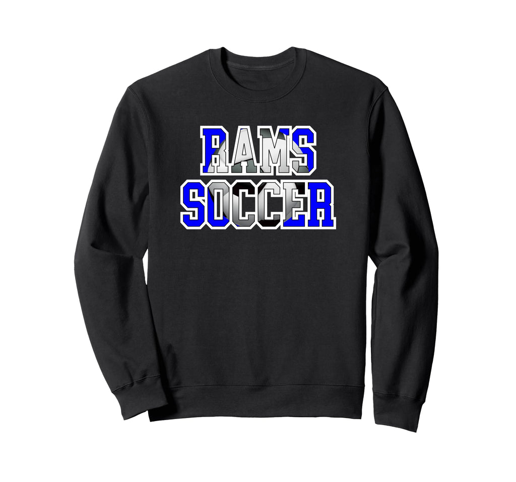 Rams Soccer Mom Game Day Mascot Sweatshirt - Minimalist Print for Adults - T-Shirt, Sweatshirt, Hoodie