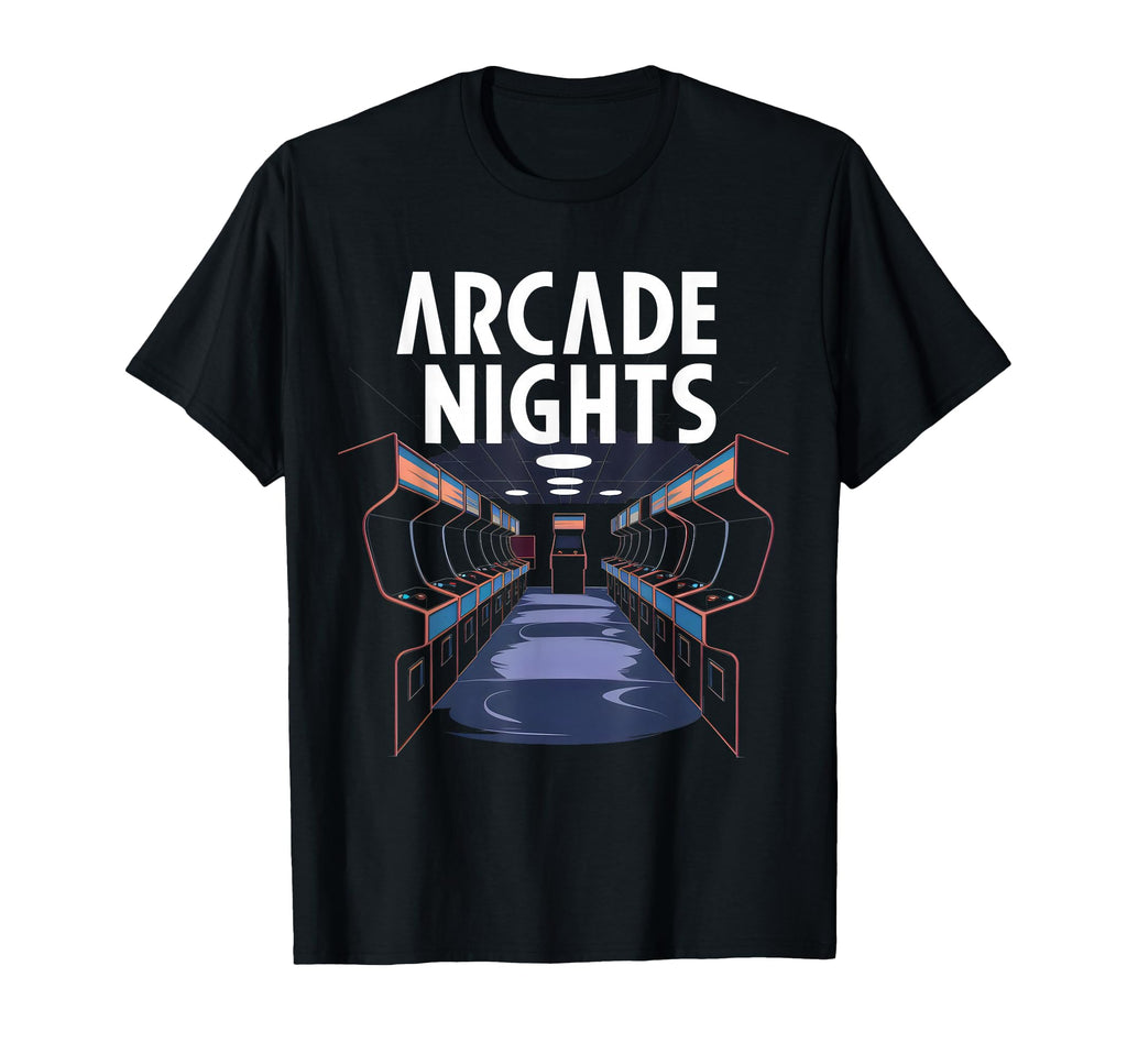 Arcade Nights Gamer Love 80S 90S Gaming T-Shirt - Graphic Print Unisex - T-Shirt, Sweatshirt, Hoodie
