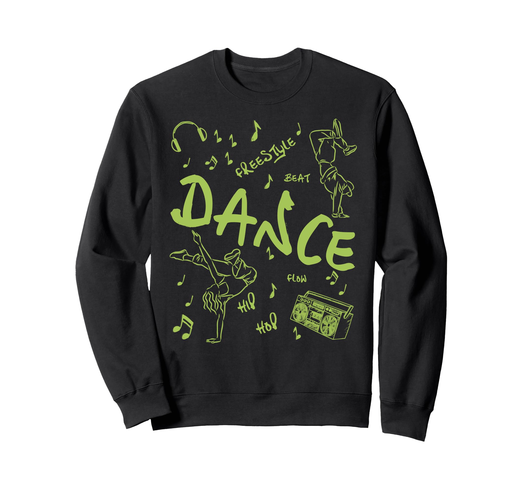 Hip Hop Dance Beat Flow Sweatshirt - Aesthetic Graphic for Adults - T-Shirt, Sweatshirt, Hoodie