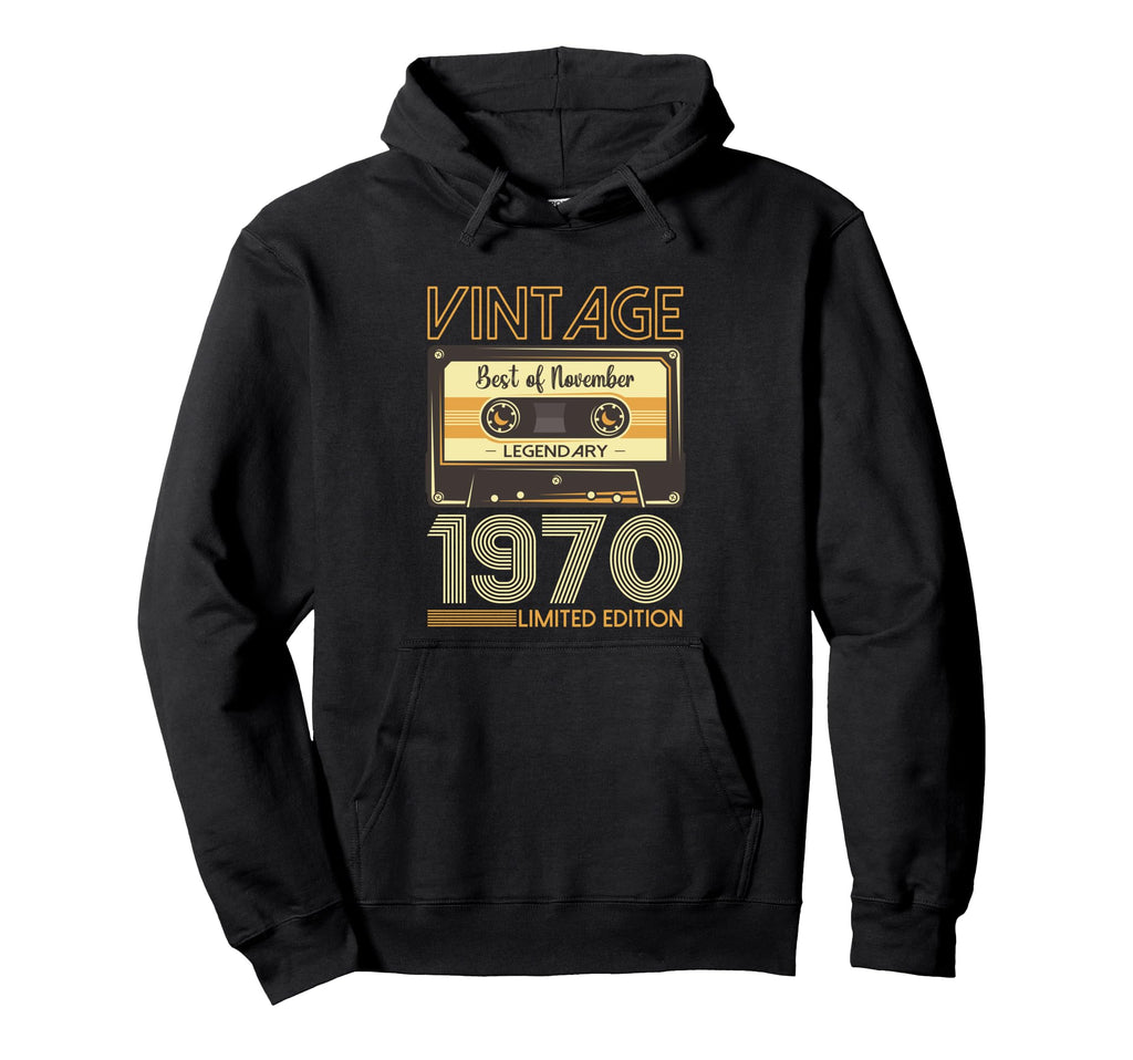 55Th Birthday November 1970 Cassette Hoodie - Novelty Apparel Men Women - T-Shirt, Sweatshirt, Hoodie
