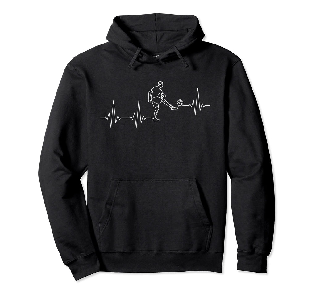 Soccer Heartbeat Soccer Player Hoodie - Custom Art Print for Adults - T-Shirt, Sweatshirt, Hoodie