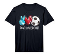 Soccer Player Soccer Fan Peace Love T-Shirt - Aesthetic Graphic Men Women - T-Shirt, Sweatshirt, Hoodie
