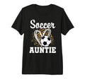 Soccer Auntie Leopard Heart Matching T-Shirt - Trendy Graphic for Adults - T-Shirt, Sweatshirt, Hoodie