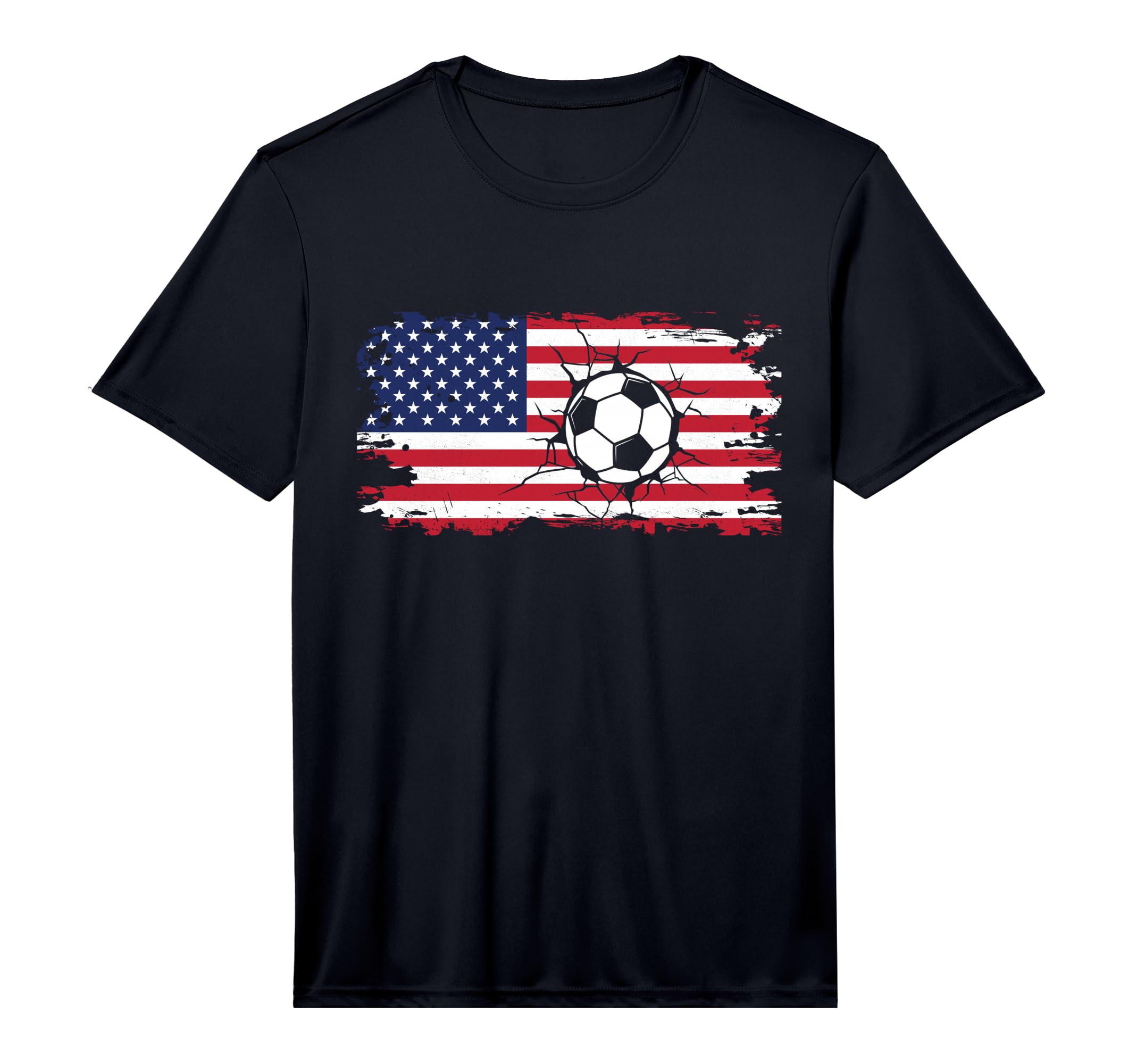 American Flag Soccer Performance T-Shirt - Unique Graphic for Adults - T-Shirt, Sweatshirt, Hoodie