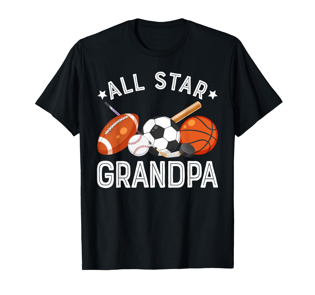 All Star Grandpa Birthday Basketball T-Shirt - Custom Art Print Men Women - T-Shirt, Sweatshirt, Hoodie