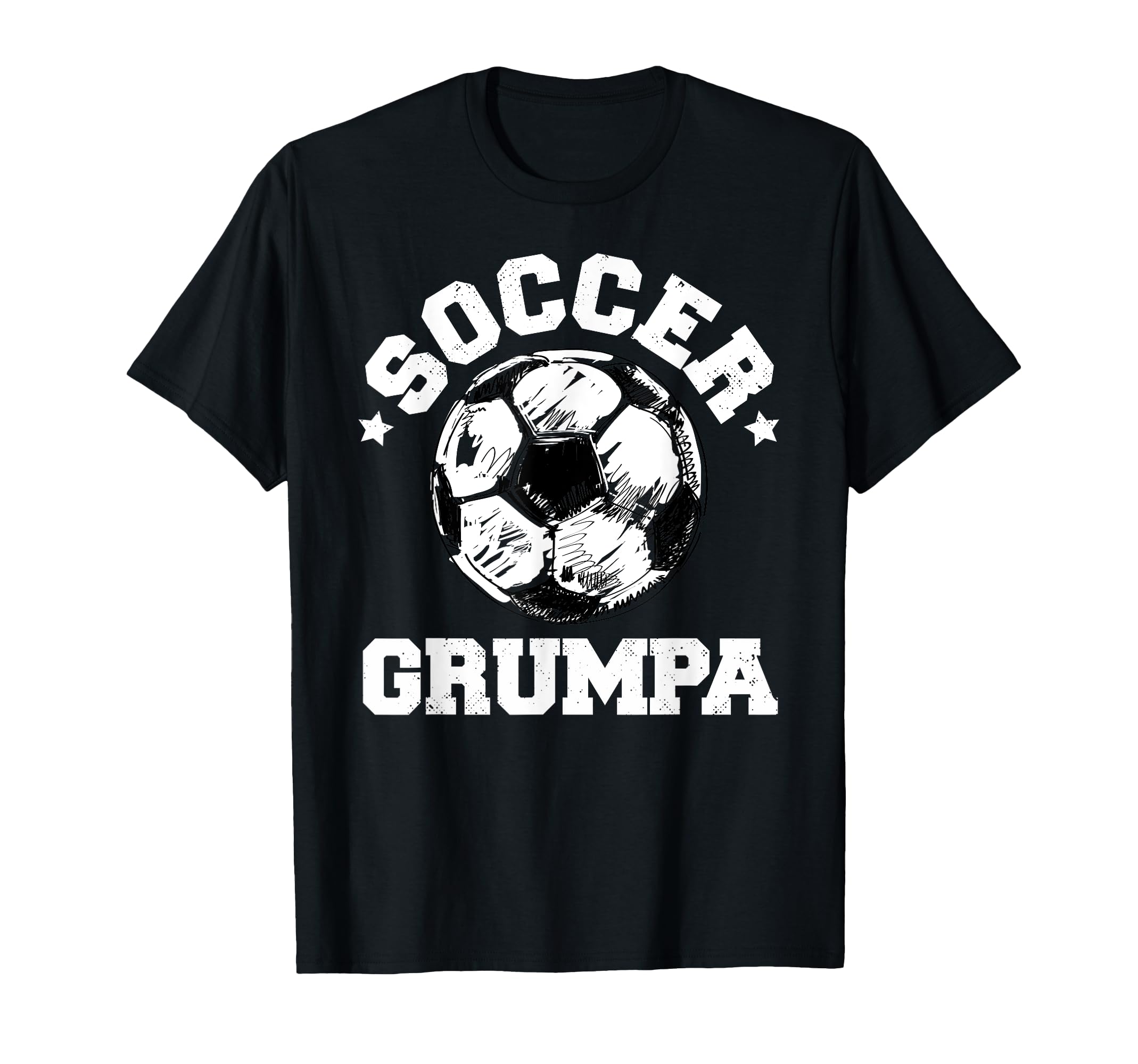 Soccer Grumpa Soccer Ball Distressed Funny T-Shirt - Trendy Graphic Unisex - T-Shirt, Sweatshirt, Hoodie