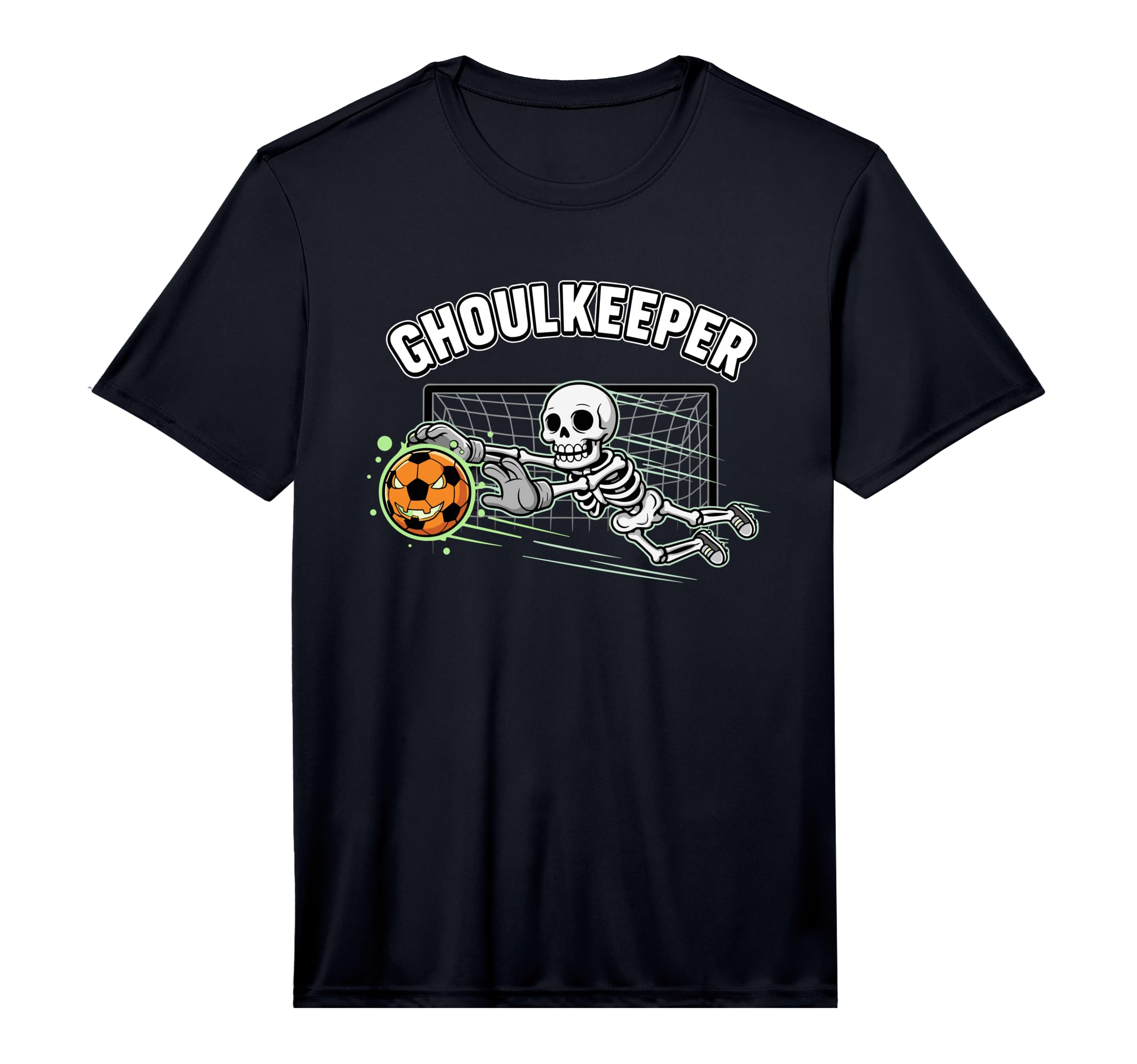 Ghoulkeeper Skeleton Goalie Halloween T-Shirt - Trendy Graphic for Adults - T-Shirt, Sweatshirt, Hoodie