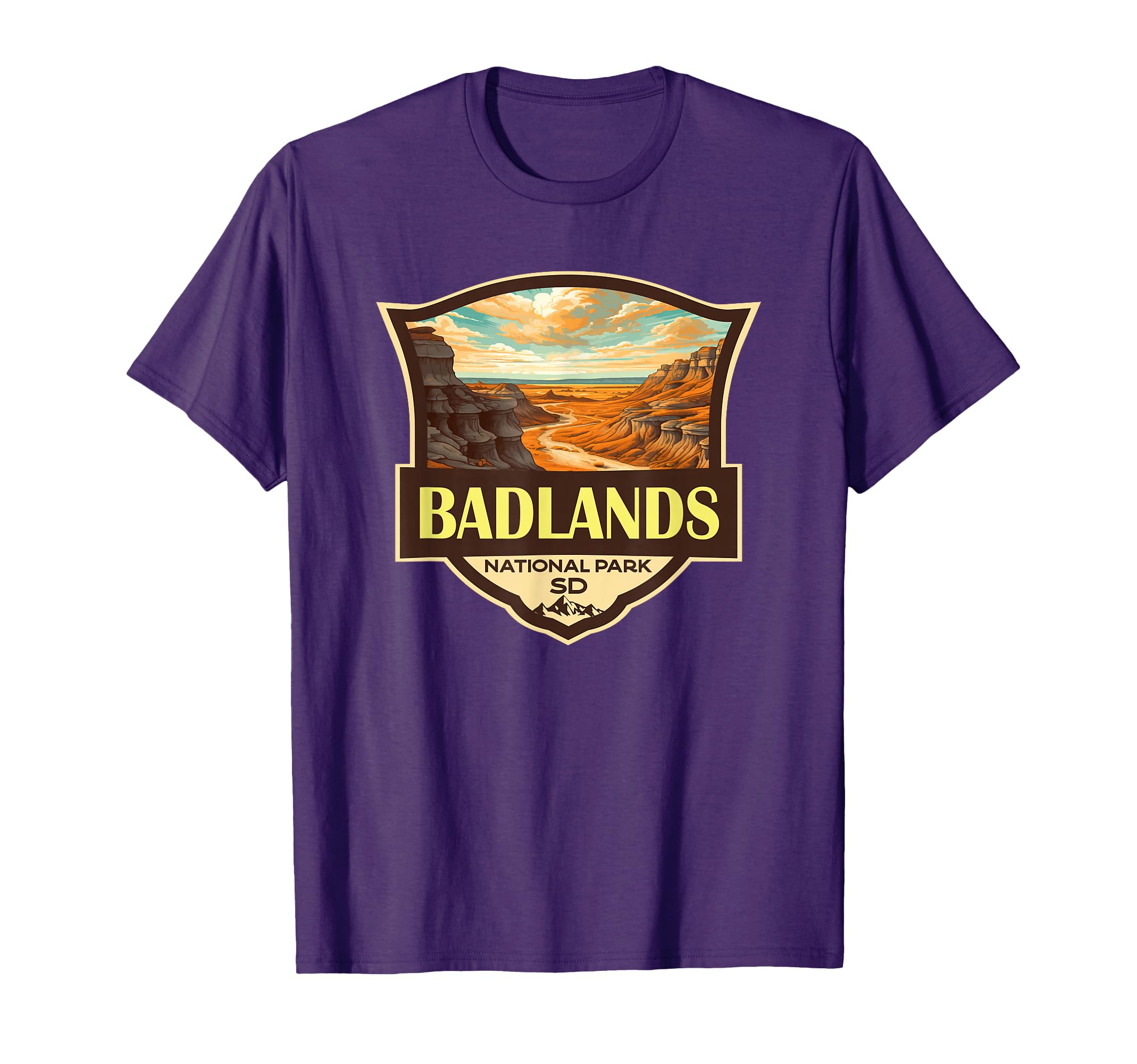 Badlands National Park Illustration T-Shirt - Fun Novelty Design Unisex - T-Shirt, Sweatshirt, Hoodie
