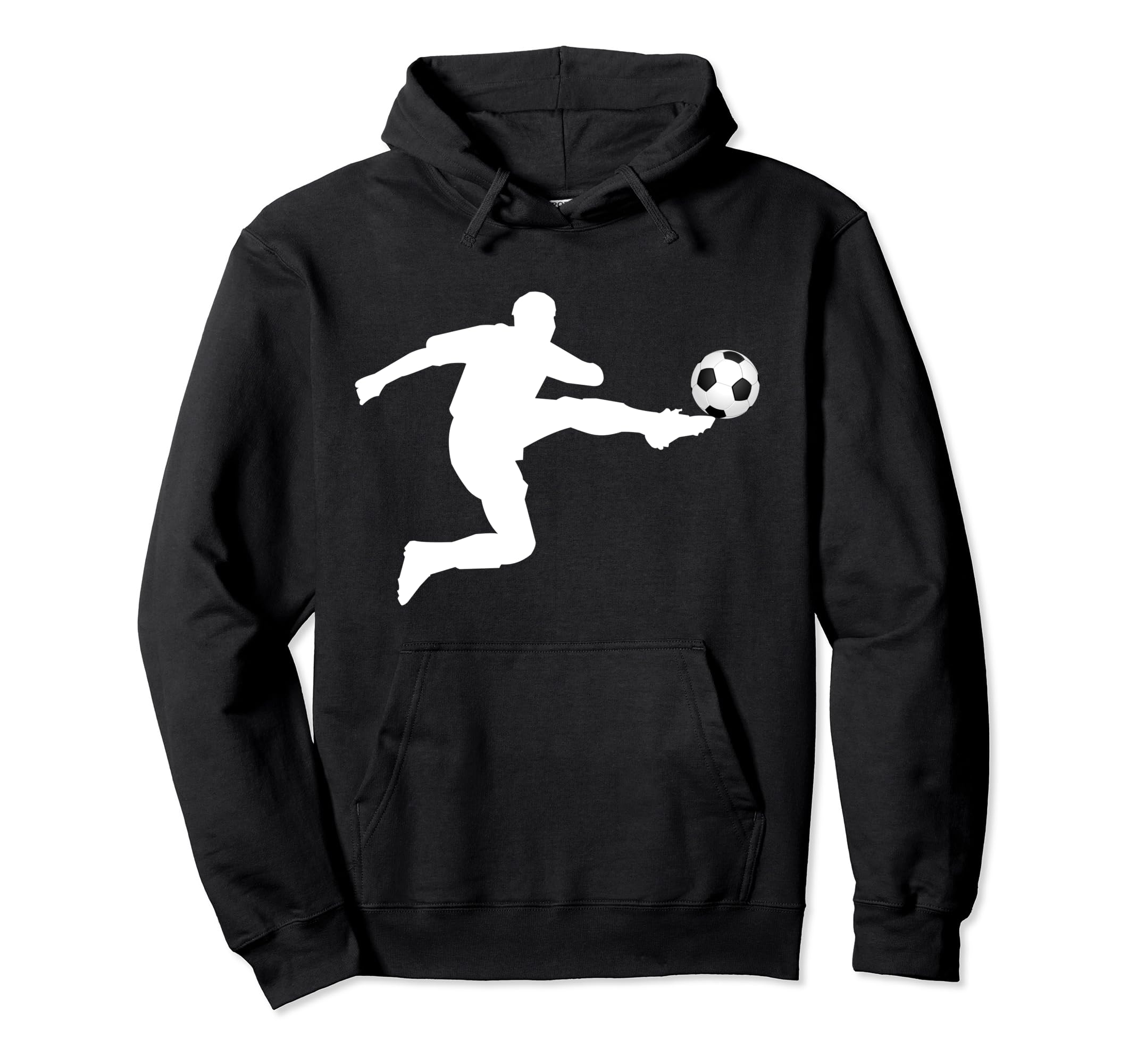 Soccer Striker Silhouette Hoodie - Graphic Print Men Women - T-Shirt, Sweatshirt, Hoodie