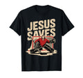 Jesus Saves Ice Hockey Goalkeeper T-Shirt - Trendy Graphic for Adults - T-Shirt, Sweatshirt, Hoodie