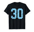 Distressed Blue Number 30 Jersey Player T-Shirt - Trendy Graphic Men Women - T-Shirt, Sweatshirt, Hoodie