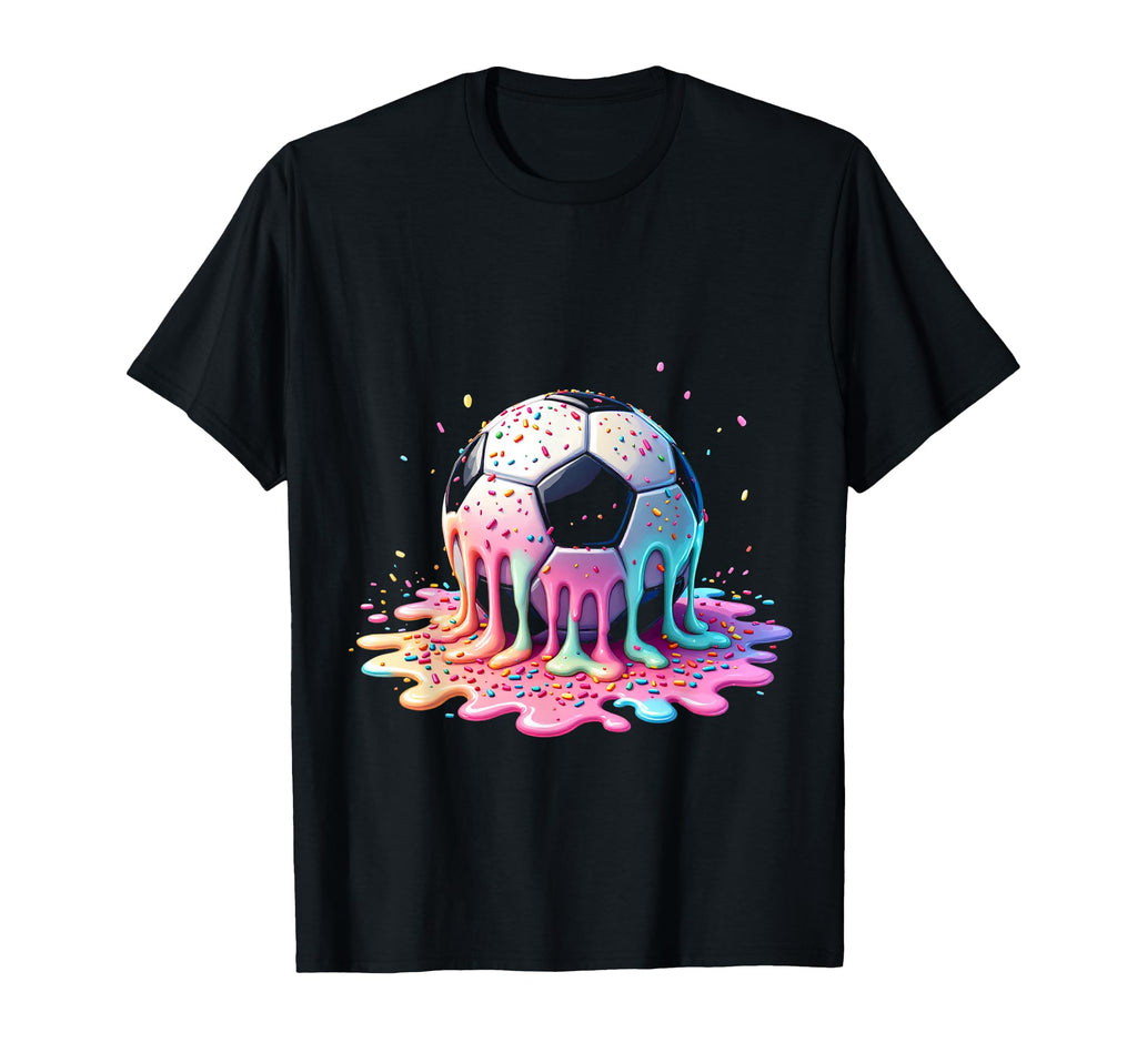 Melting Soccer Ball T-Shirt - Graphic Print Men Women - T-Shirt, Sweatshirt, Hoodie