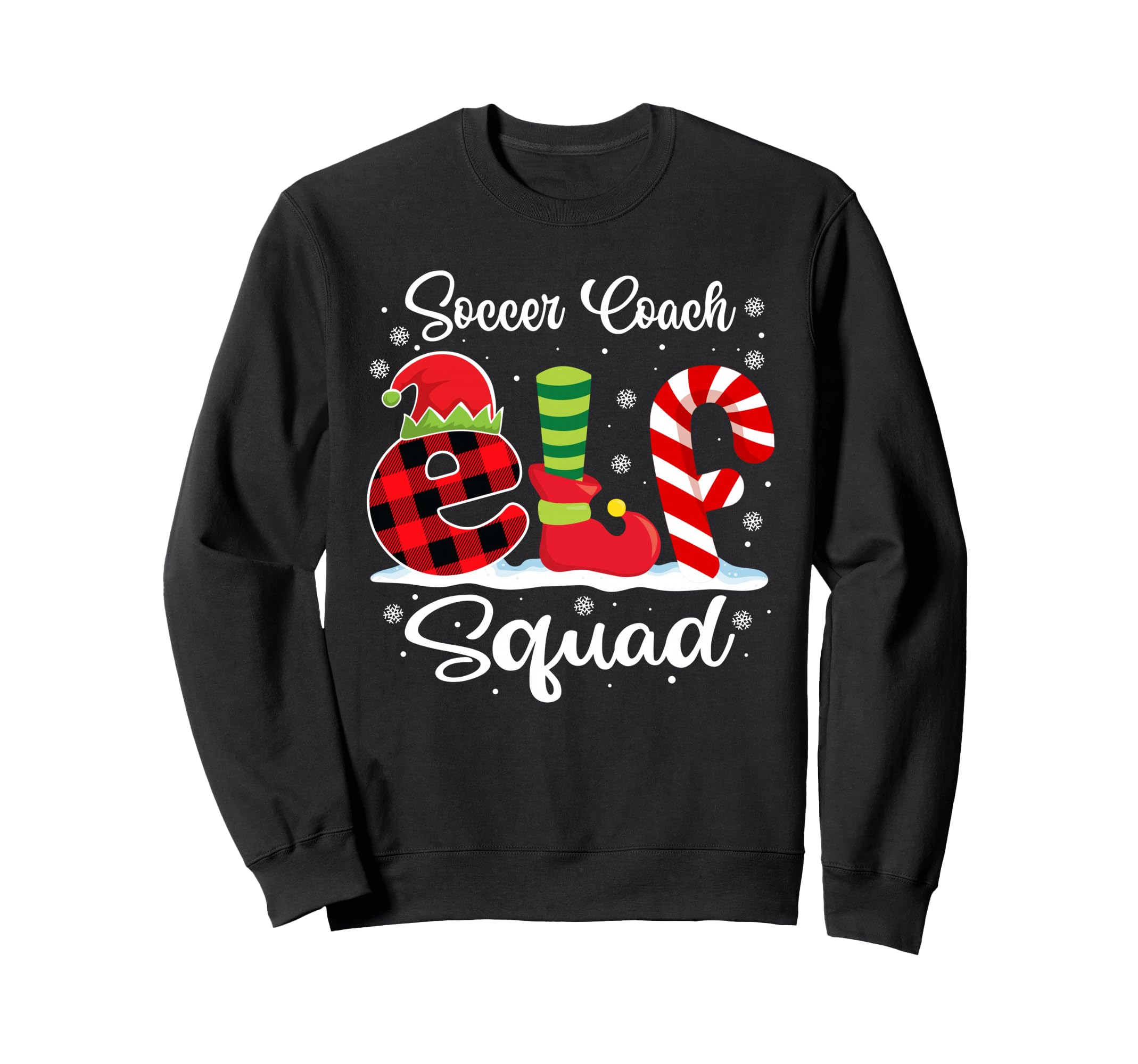 Soccer Coach Elf Squad Coaches Sweatshirt - Trendy Graphic for Adults - T-Shirt, Sweatshirt, Hoodie
